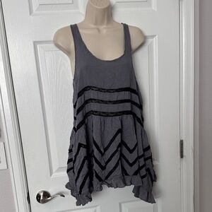 Intimately free people trapeze dress. Grey and black size small